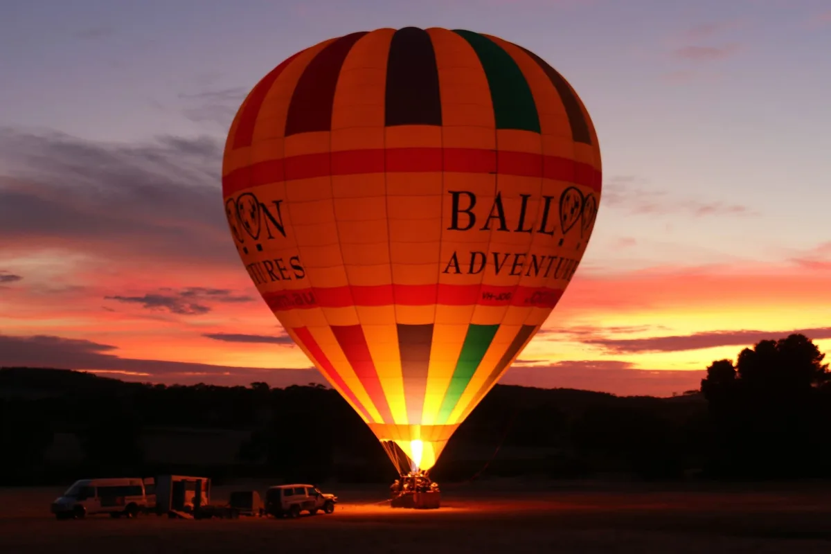 Balloon Adventures Barossa Hot Air Balloon Flight setting