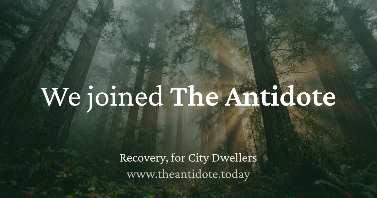We joined The Antidote – Facebook Post graphic